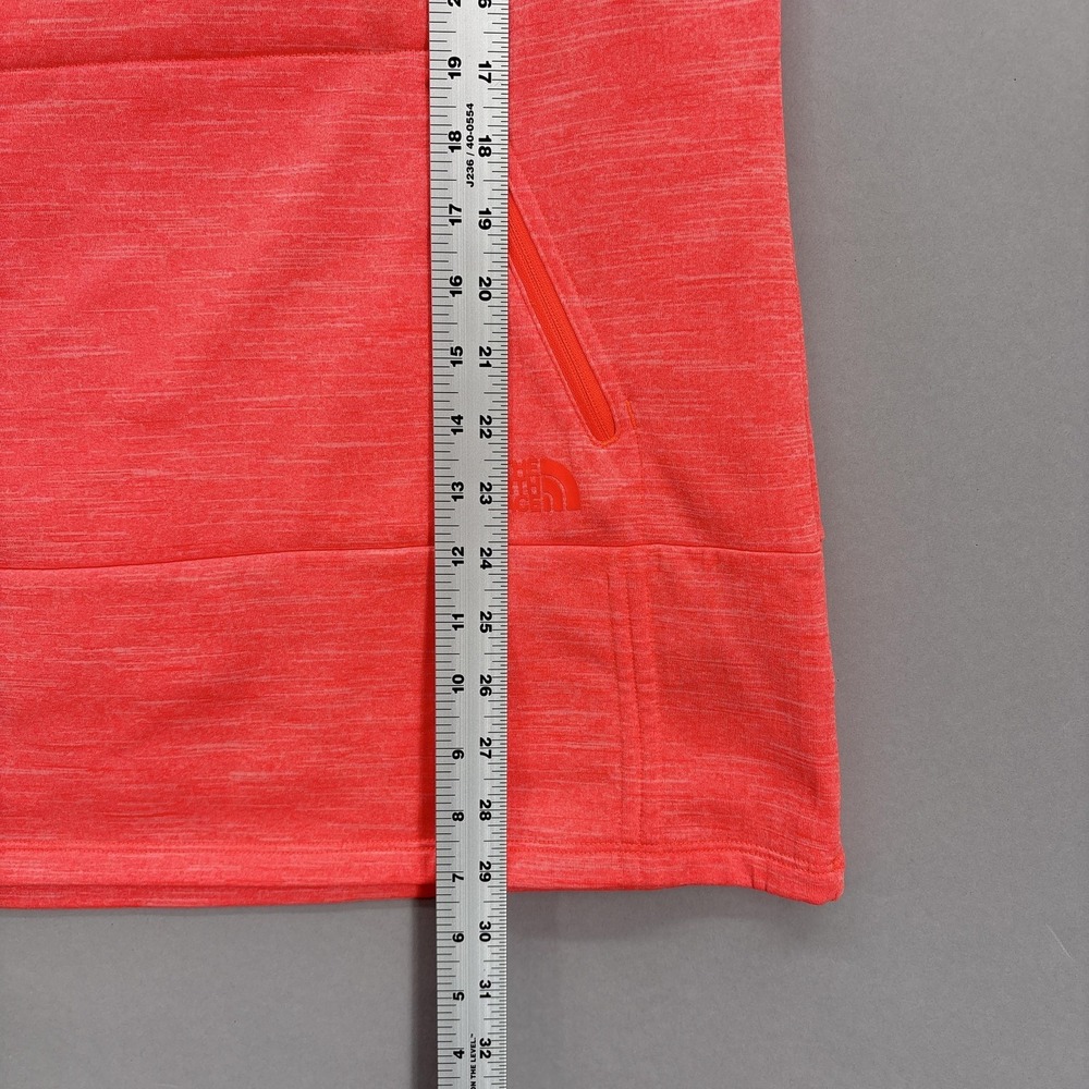 The North Face Hoodie Womens XL Red Pink Pullover Sweatshirt Fleece Lined Long - Picture 11 of 14